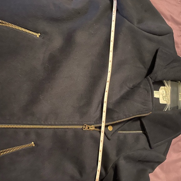 Very nice Forever 21 Coat Dark Navy Blue sz S - Picture 8 of 9